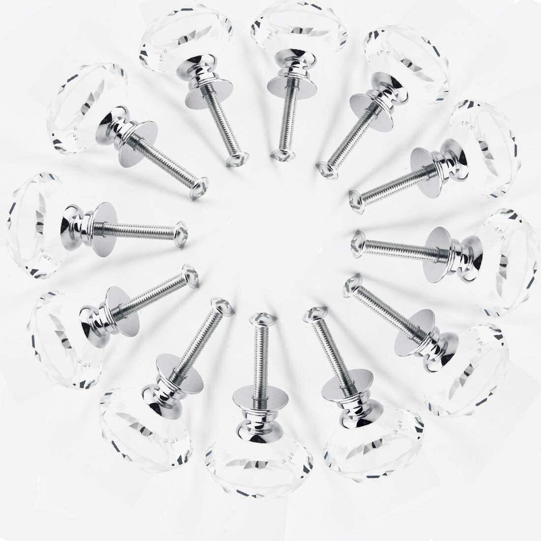 Poignée de meuble en cristal de 40mm pour sublimer votre dressing et tiroirs