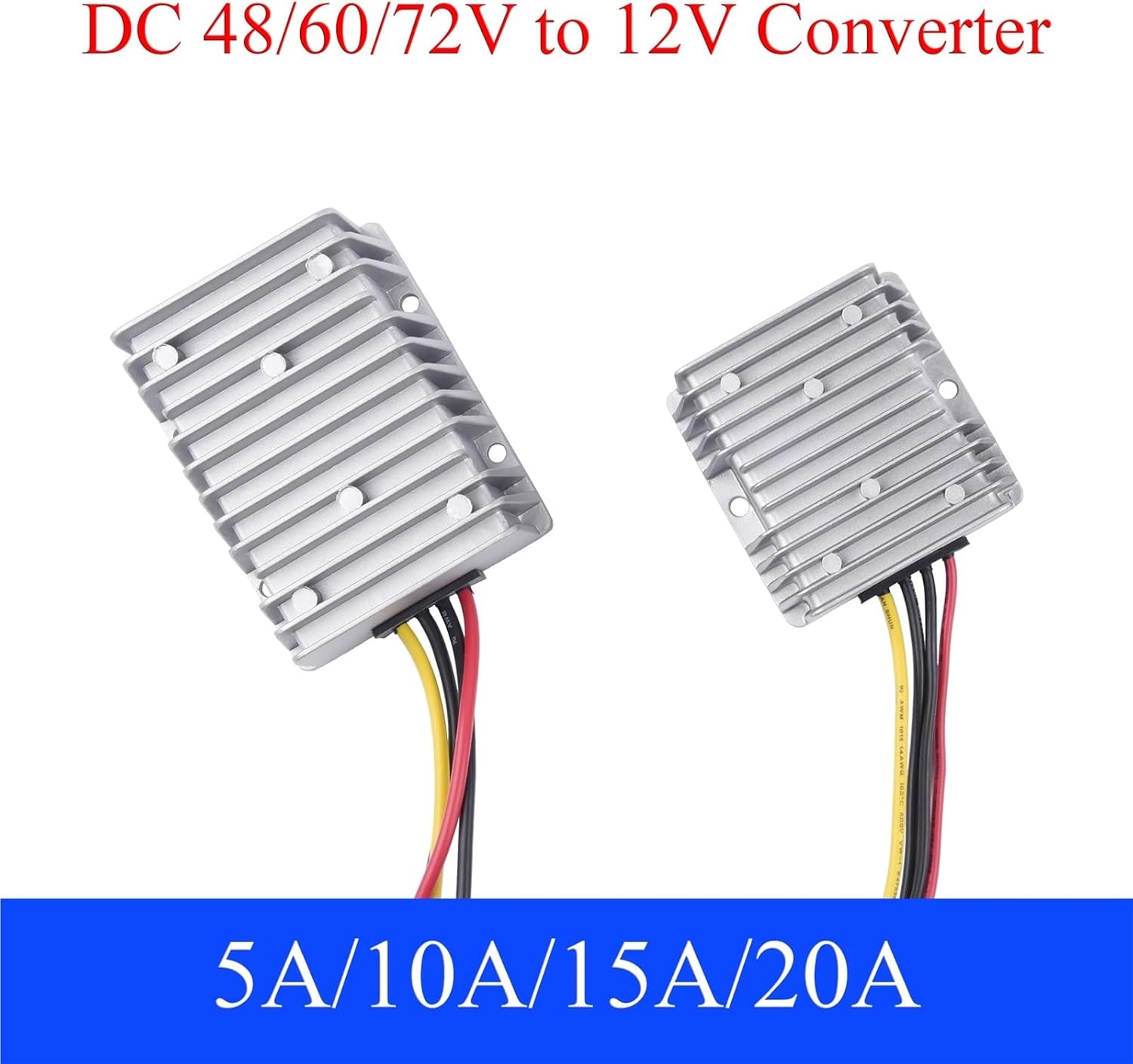 1PCS 48/60/72V to 12V DC Power Converter 5A 10A 15A 20A Auto Regulator Step Down Voltage Supply Module for Car(10A)