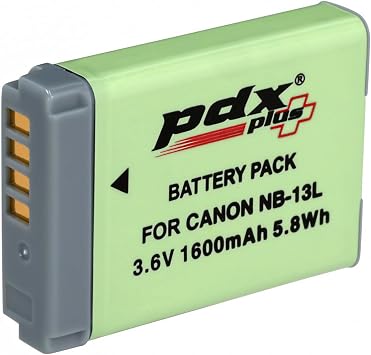PDX Plus,Canon ile uyumlu NB-13L Fotoğraf Makinesi Bataryası Ve Şarj Cihazı.
