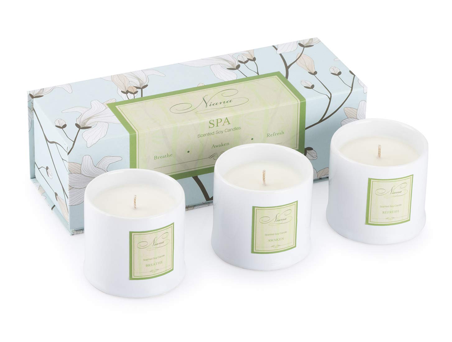 Niana Spa Collection - Set of 3 Luxury Scented Soy Candles