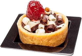 Restaurantware Square Black Plastic Mini Edge Plate - 2 3/4