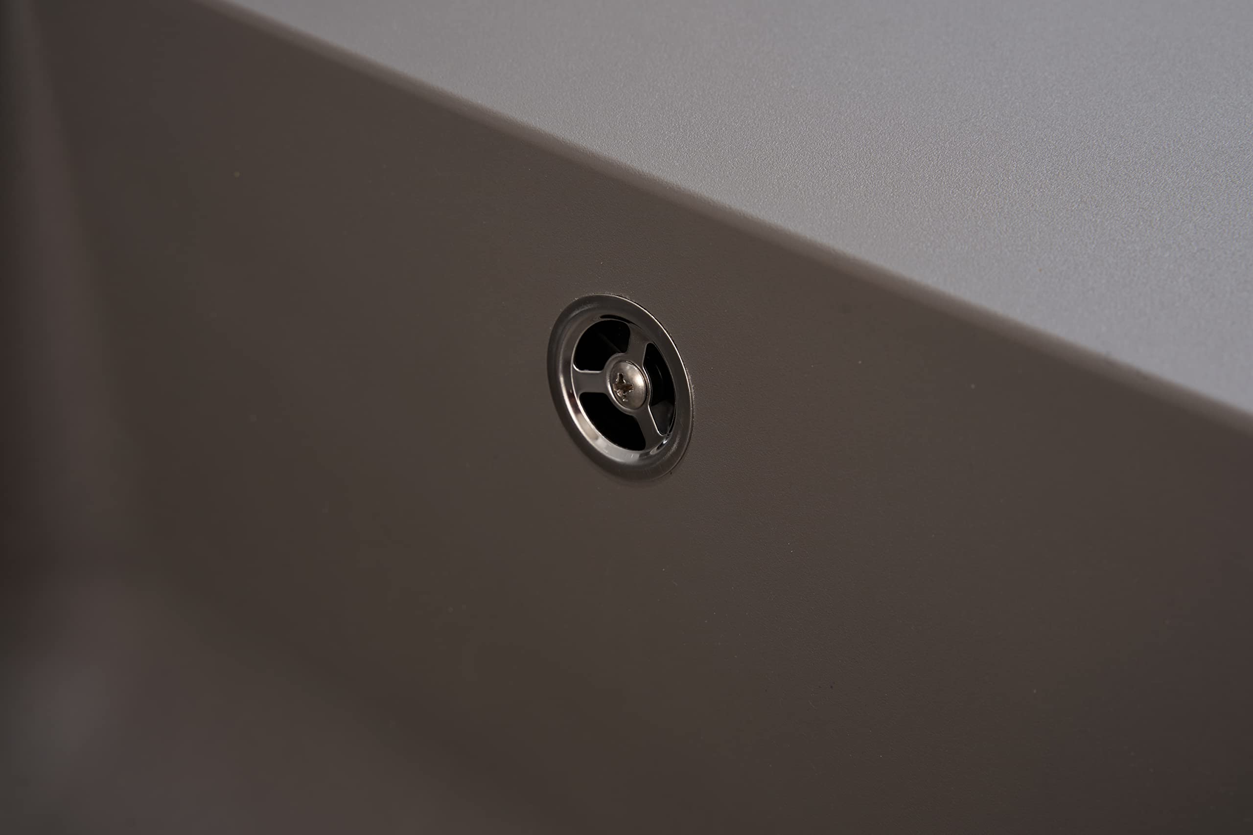 Respekta fregadero de cocina Denver de mineralita en gris cemento/Fregadero empotrable de 1 cubeta en 86 x 50 cm/Lavabo adecuado para armarios inferiores de 60 cm de ancho