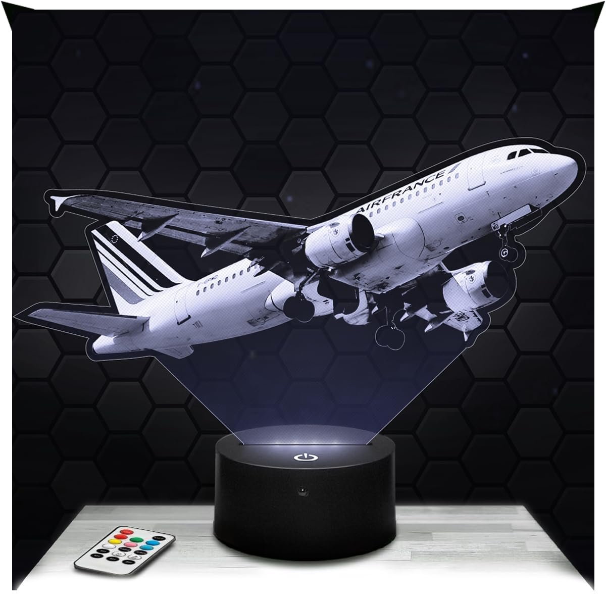 Bedside lamp Airliner Decoration Miniature Collection Aviation Transport Gift idea for Men 3D LED lamp Airliner Night Light Adult Room Decor Original Christmas, Gift for Men