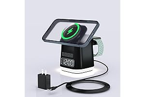 3-in-1 Charging Alarm Clock with iPhone Charger