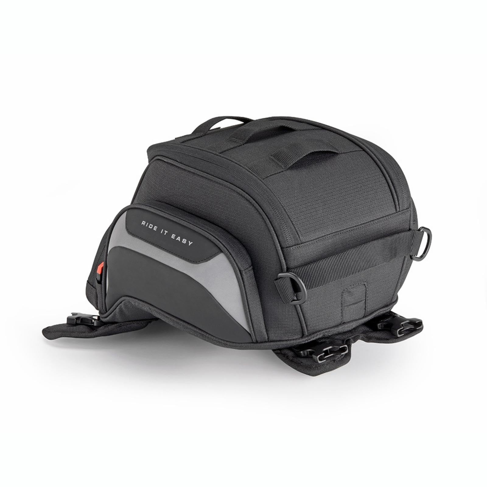 GIVI Easy06 Tankrucksack für Motorrad, 12 l, magnetisch, mit Gurt, Regenschutz und M.O.L.L.E System, schwarz