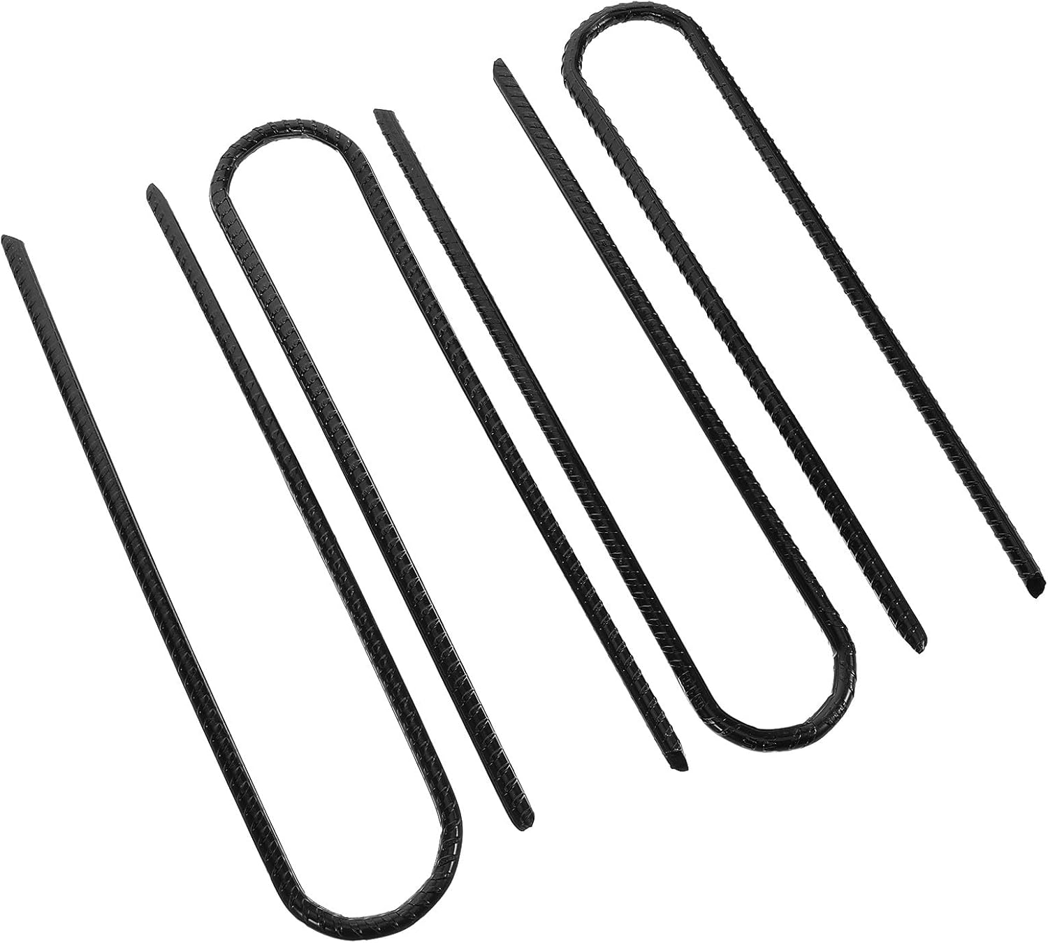 Cabilock Heavy Duty Tent Stake Anchors 8x300mm Steel Curved Hook Ground Stakes 4pcs for Camping Outdoor Tarp Landscape Garden Anchors