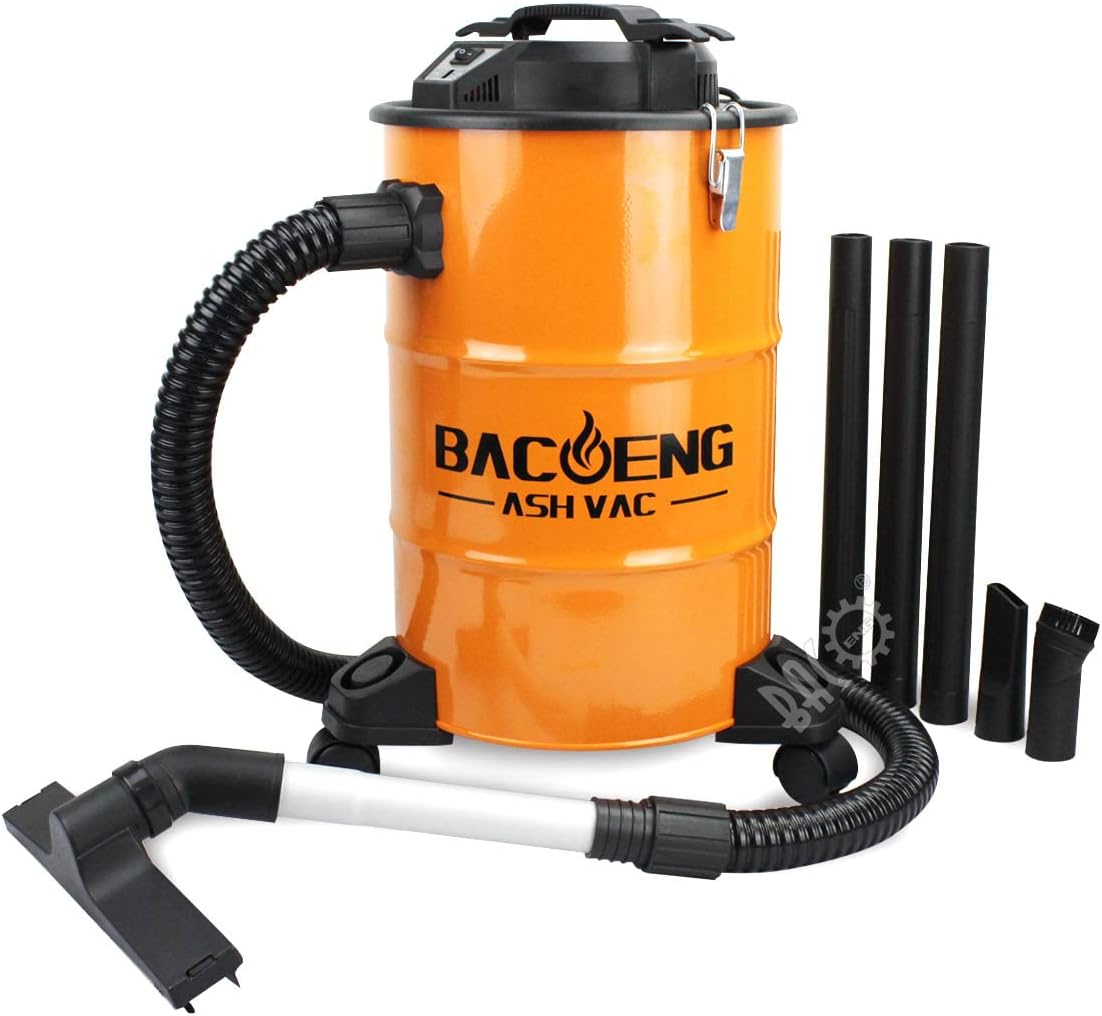BACOENG Ash Vacuum Cleaner with Double Stage Filtration System