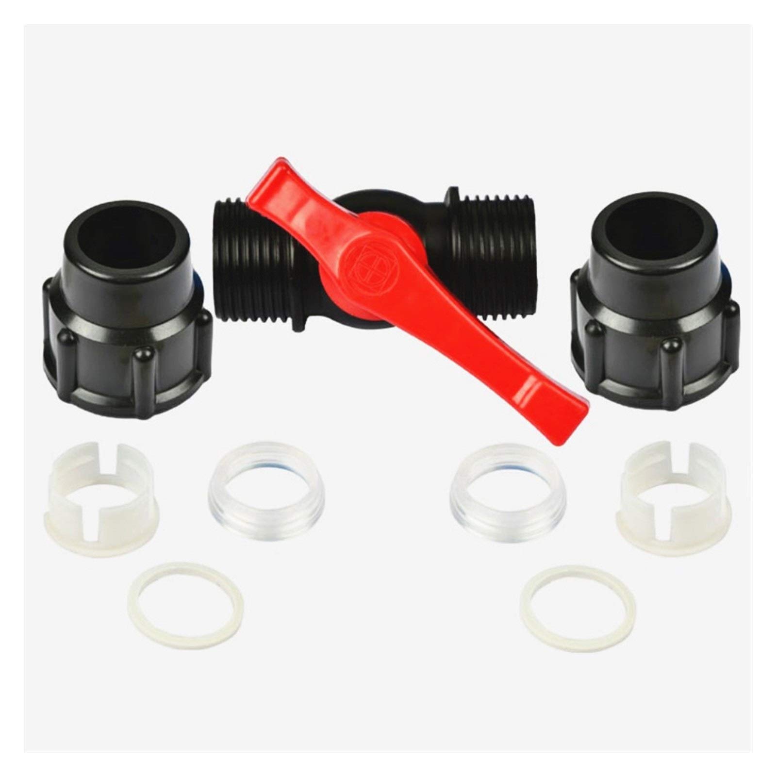 20/25 / a 32/40/50 63mm de plástico del tubo agua rápida la válvula conector PE Accesorios Válvulas bola,Utilidad Universal(63mm,Nero)