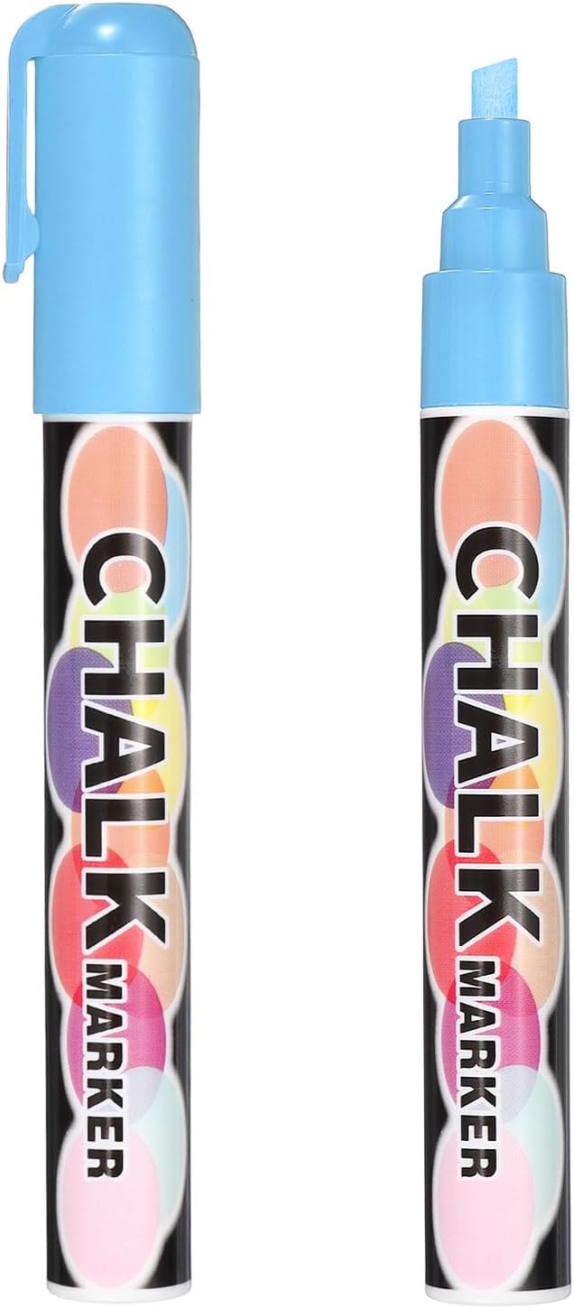PATIKIL Liquid Chalk Markers 6mm, 2 Pcs Chalkboard Markers, Dry Erase Chalk Pens with Erasable Wide Fine Tip Wet Erase for Chalkboard Windows Blackboard Car Mirror Glass, Orange
