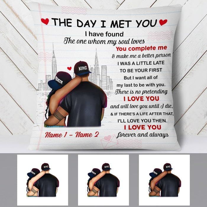 Miniatura 4 de Almohada Couple The Day I Met You, regalo para novia, almohada Tonight Not Tonight, divertida funda de almohada para parejas, aniversario, boda,