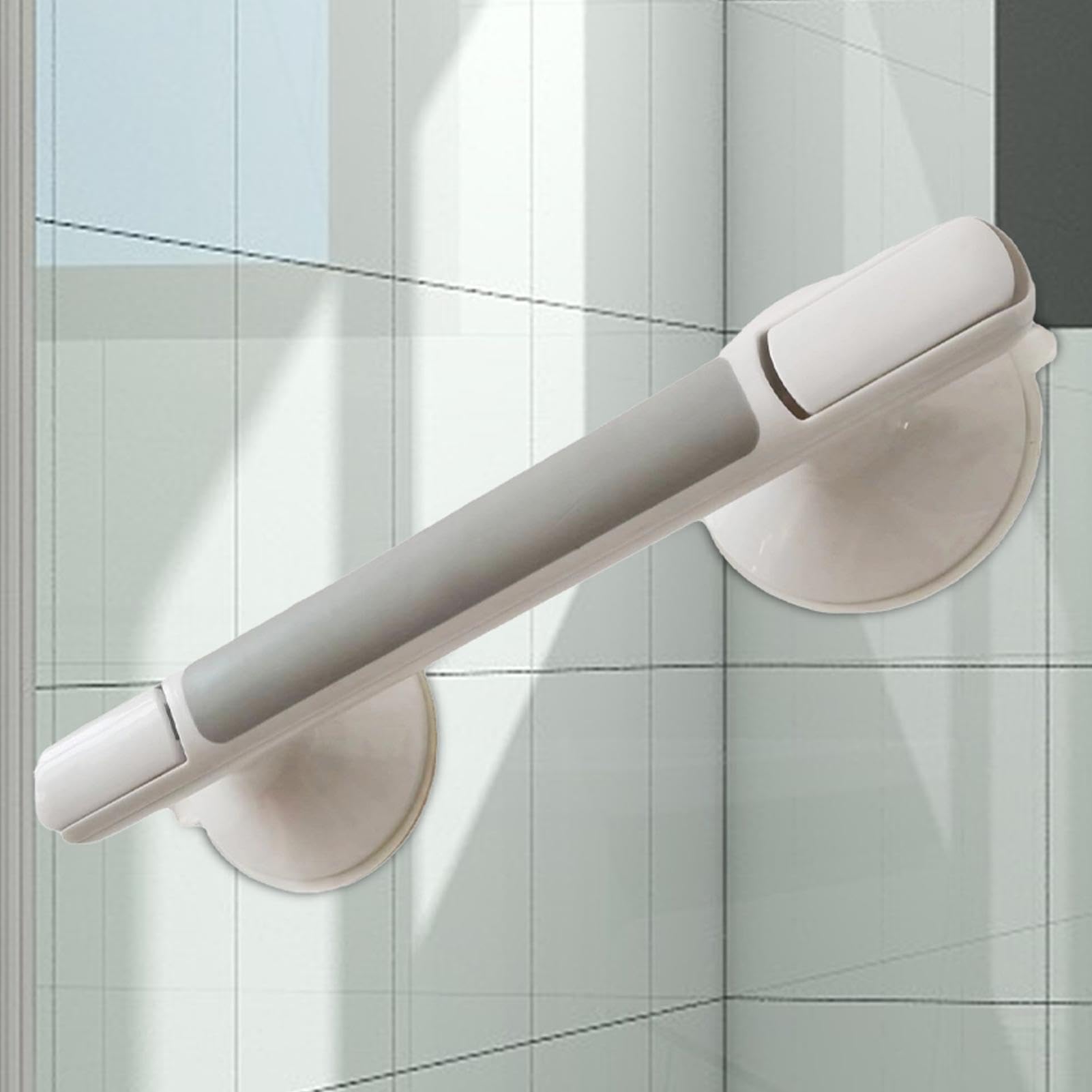Rieles de agarre para baño, barra de agarre para ducha, rieles de mano para ancianos, barra de mano de ducha, rieles de agarre de succión para baño, mango de seguridad portátil con ventosa para baño