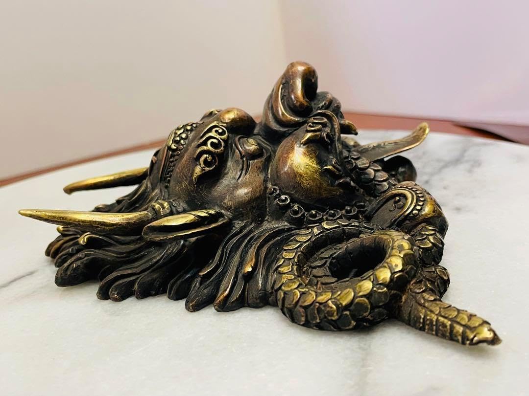 マハーカーラ 大黒天 壁掛け 仮面 お面 バイラヴァバ 仏教 チベット