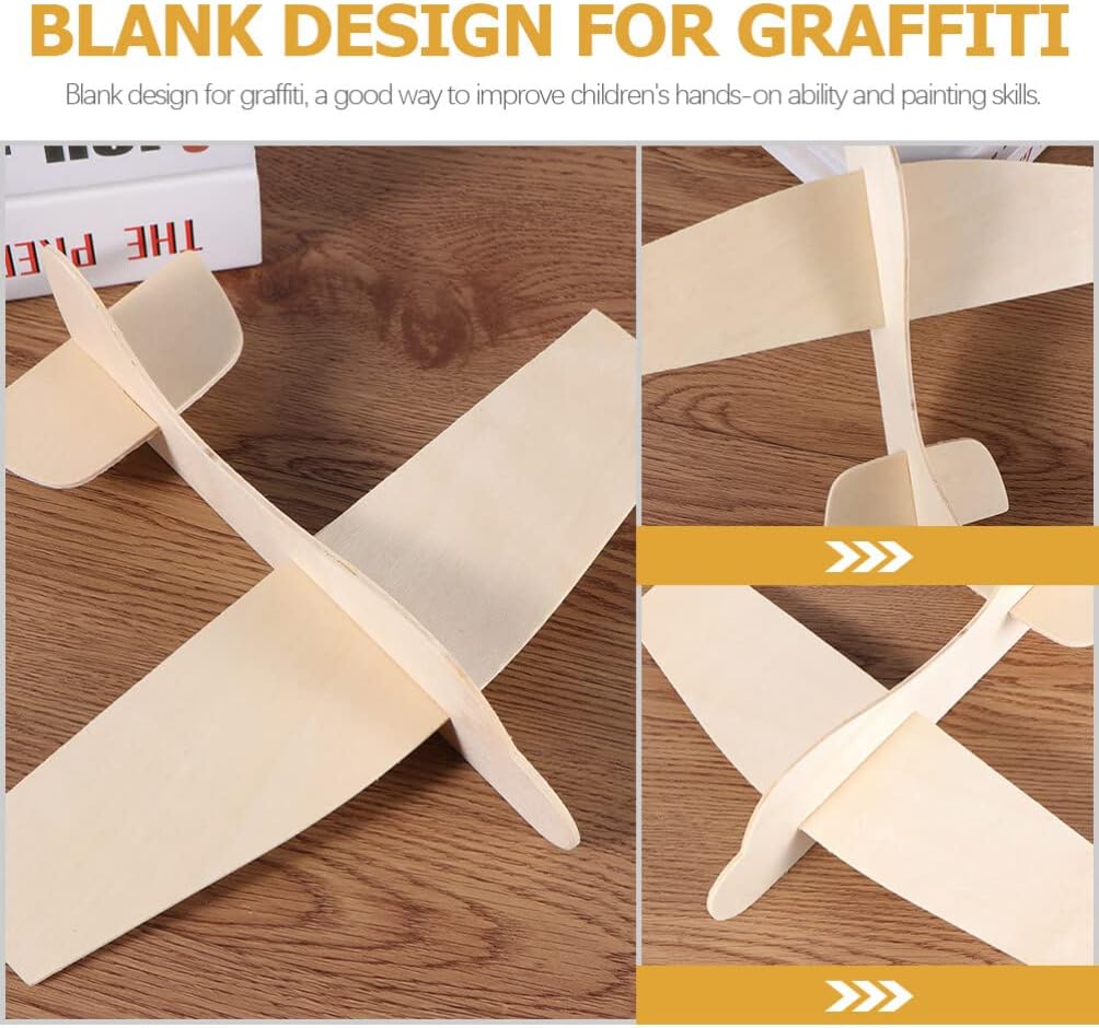 Toddmomy 20Pcs Wooden Model Airplane Wood Planes DIY Balsa Wood Airplane Kits Wooden Toy Plane Handicraft for Birthday Carnival Party Favors