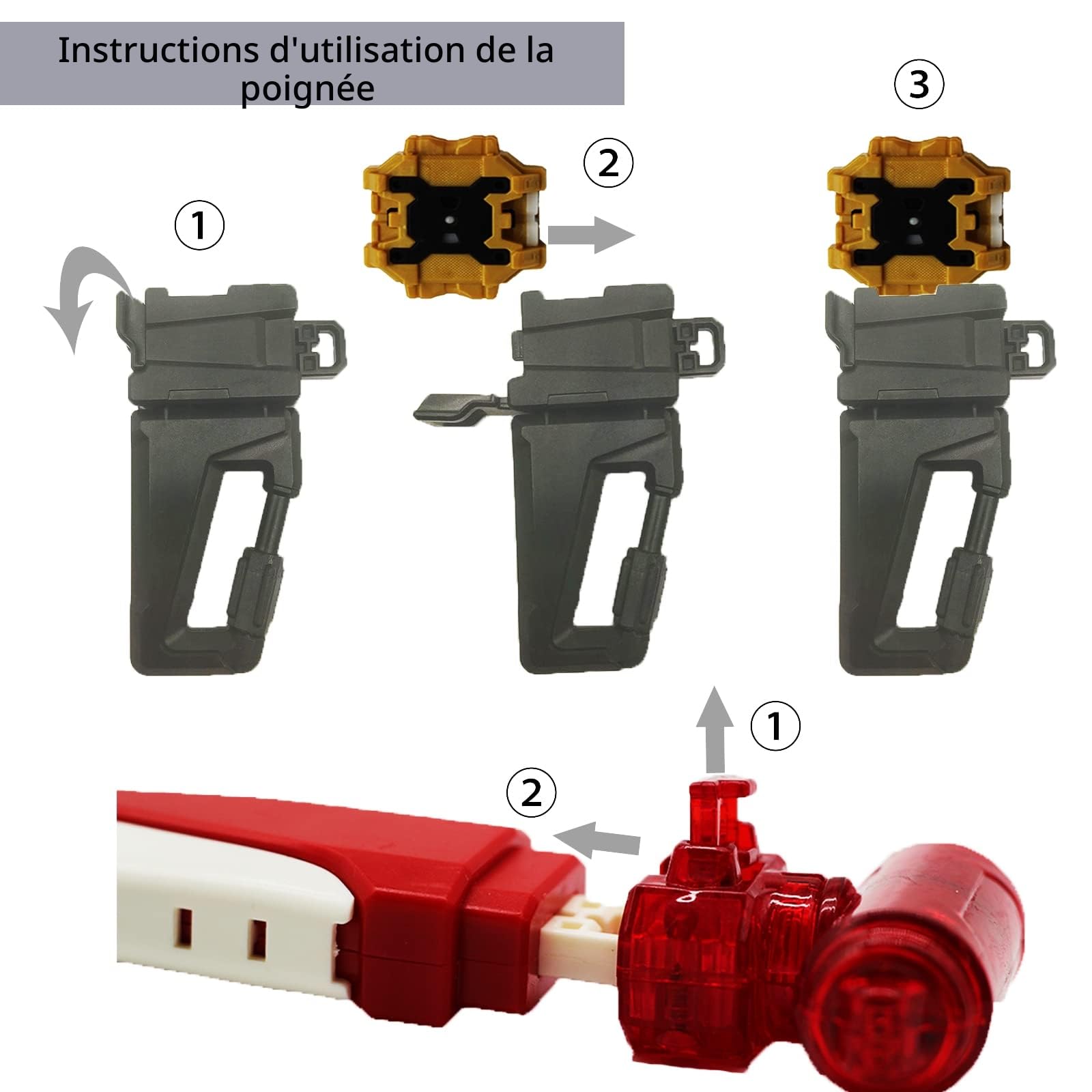 12in1 Toupie,Émetteur Bidirectionnel pour 2 Ensembles de toupie,Boîte de Rangement Portable