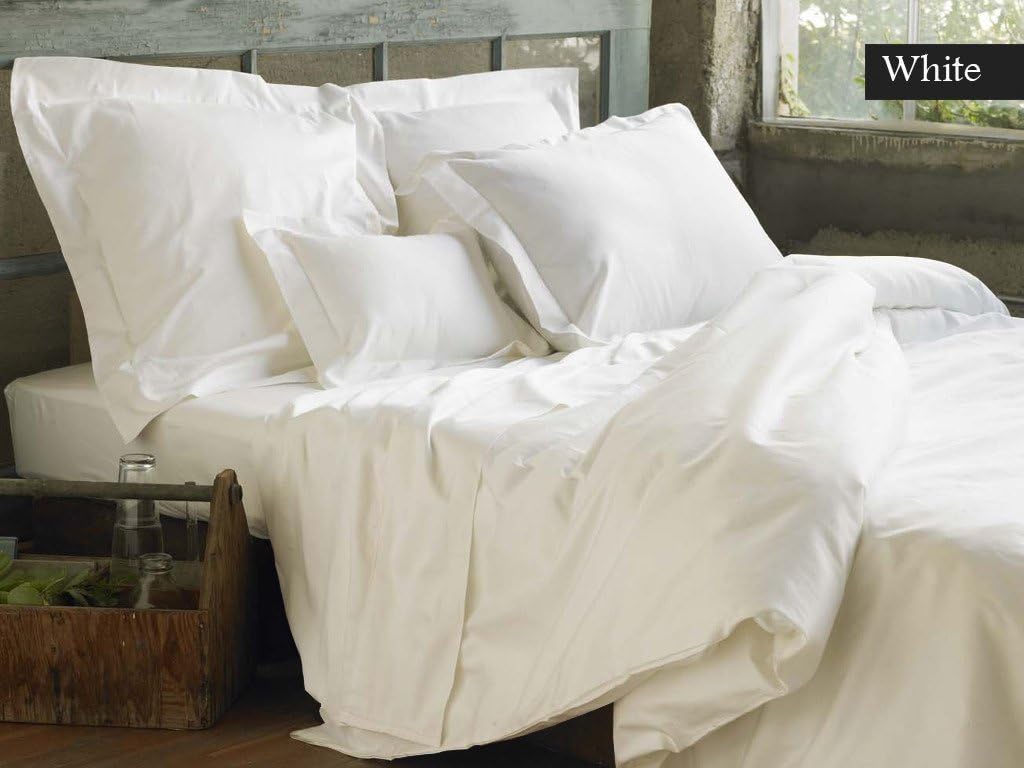 SNUG BED Unattached Waterbed Sheets Set Fits up to 15” Deep Pocket- #1 On Amazon!! Great Gift For Dorm Mattresses!! 600 Bright Collection Luxurious Bedding Sheets - Deep Pocket – High Egyptian Cotton Quality with Soft Silky Touch With Extremely Comfortable!! All with 100%!! GORGEOUS White Color Cal-King Size & Solid Pattern