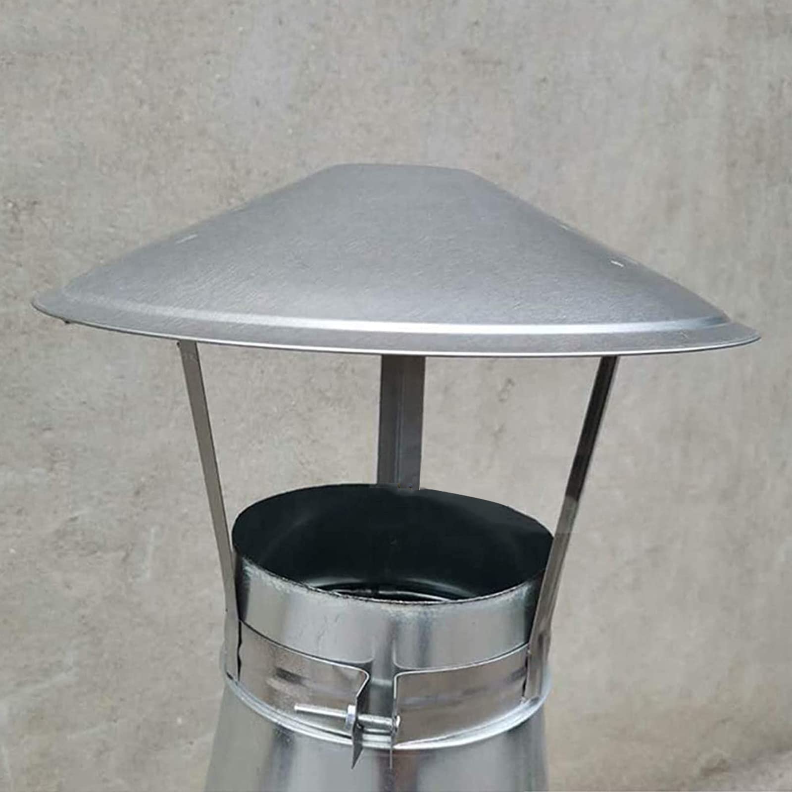 Copertura per canna fumaria in acciaio inox, copertura antipioggia per canna fumaria, copertura per pioggia e neve, protezione per tubi da 75-250 mm, cappello da 125 mm 300 mm, cerchio 160 mm
