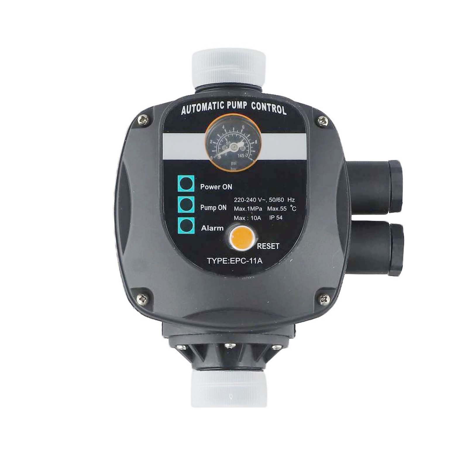 Regolatore d'acqua completamente automatico con flussostato e controllo della tensione, pressostato booster ABS impermeabile IP54 per sistemi di irrigazione da giardino