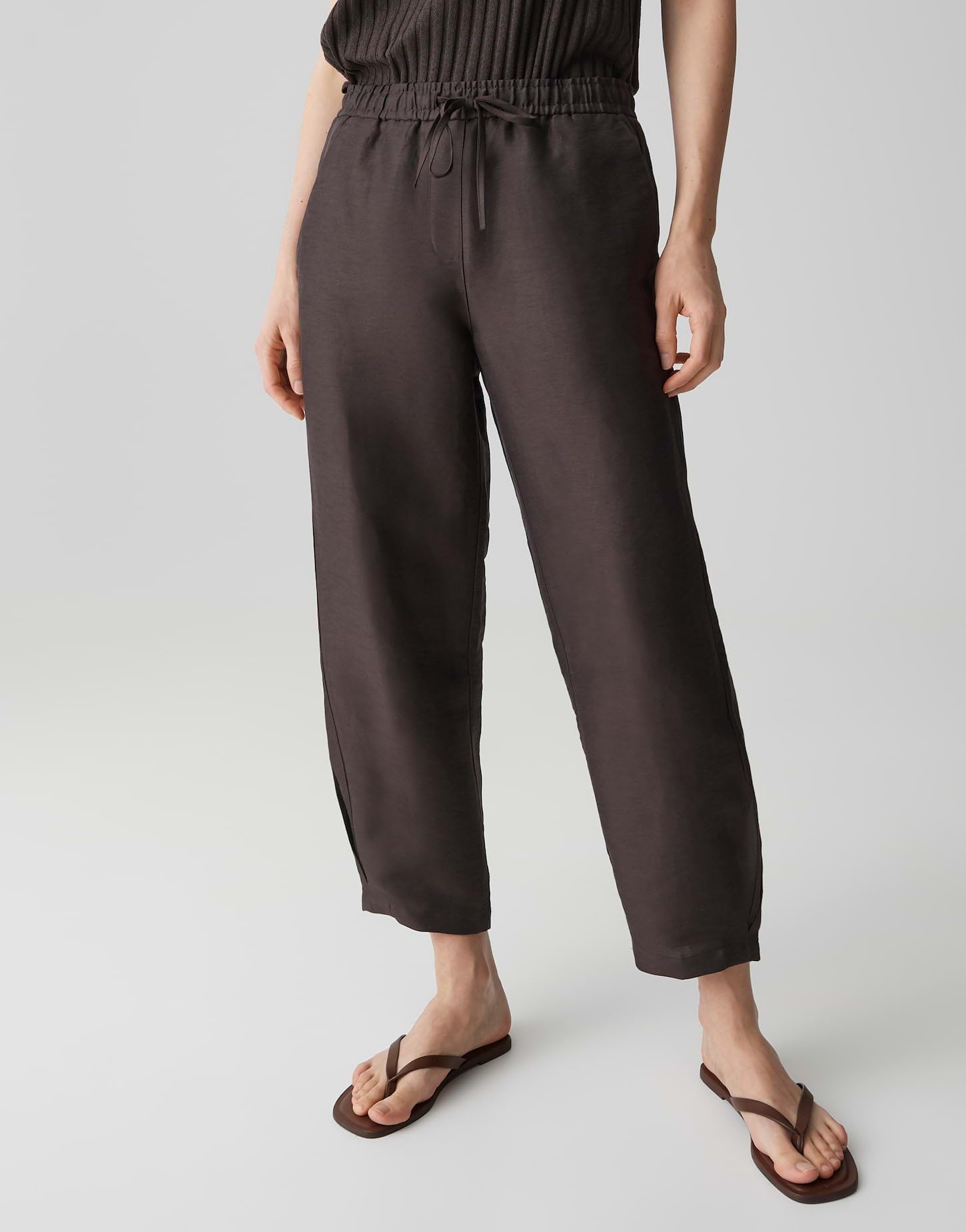 OPUS Damen City Pants | MYHA Glow Relaxed City Pants aus Leinen Mix