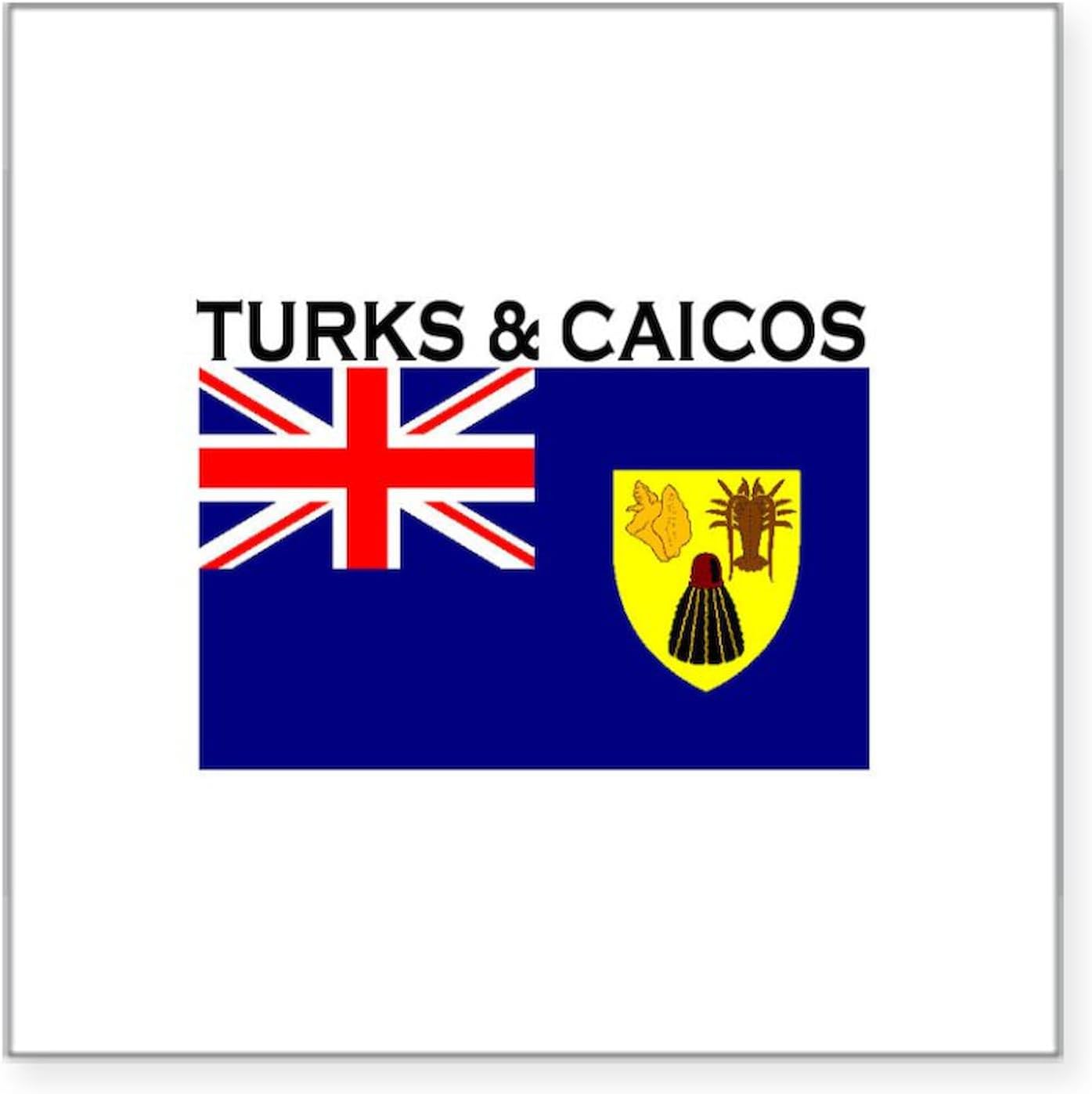CafePress Dive Turks and Caicos Sticker Square Bumper Sticker Car Decal