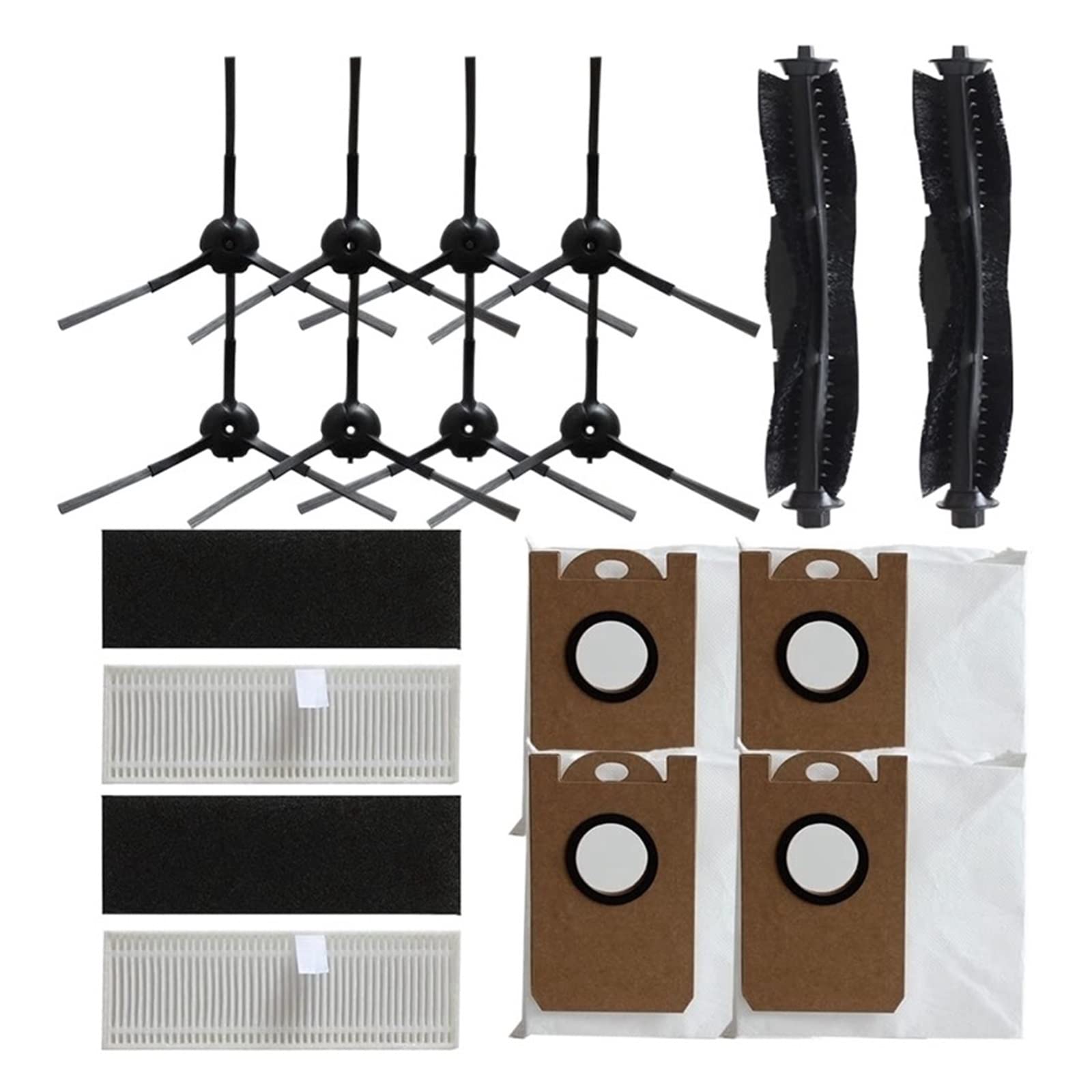 SteFik Replacement Main Brush Side Brushes HEPA Filters Compatible for Neabot N1 N1 Plus Vacuum Cleaner, Accessories