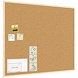 ALLboards Pinnwand mit Naturholzrahmen 120x100cm Korktafel Korkwand Pinnwand Kork