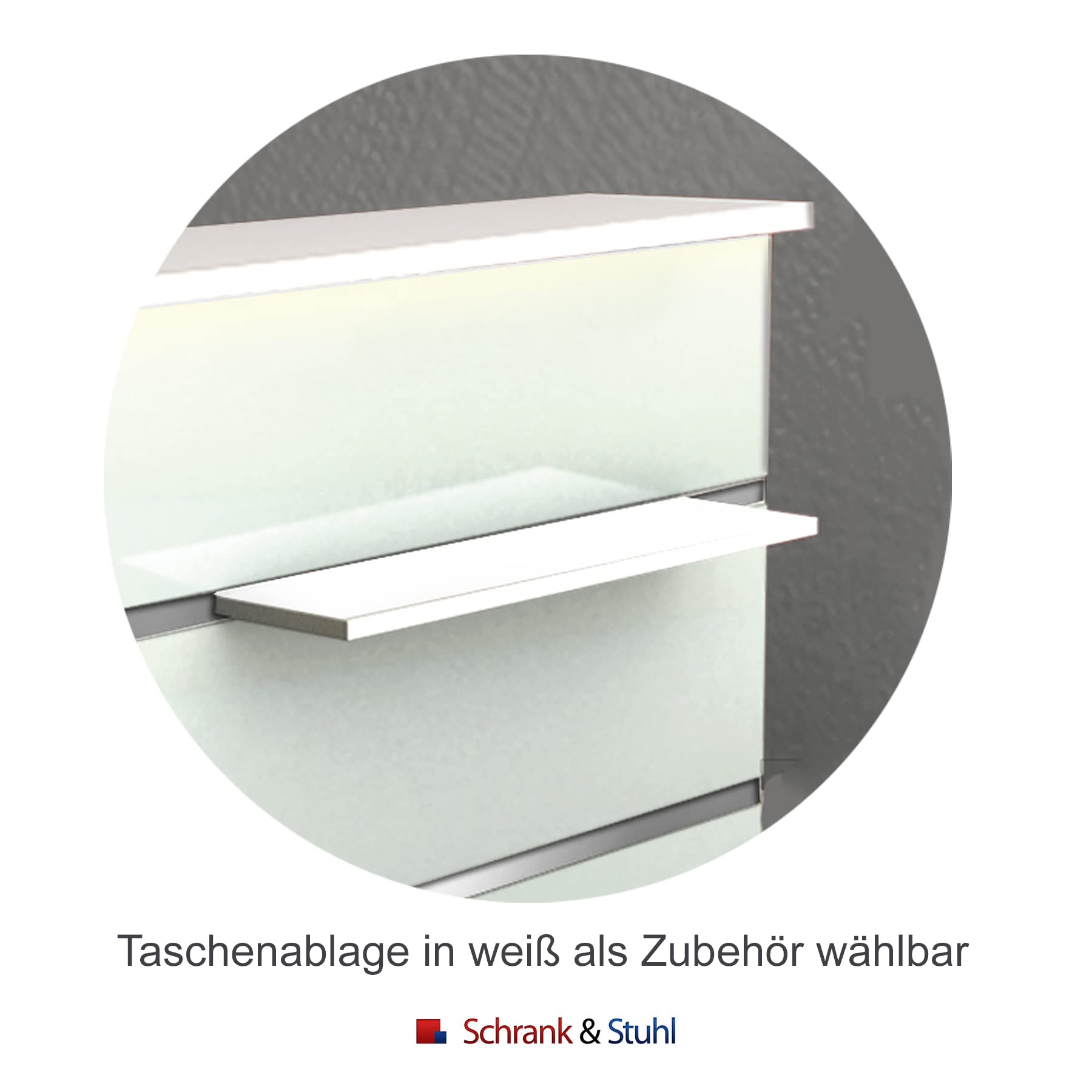 Schrank & Stuhl Empfangstresen | Empfangstheke Satinglas 7 - Beratungstheke für den Empfangsbereich | 108 x 275 x 92 cm (HxBxT) mit Taschenablage