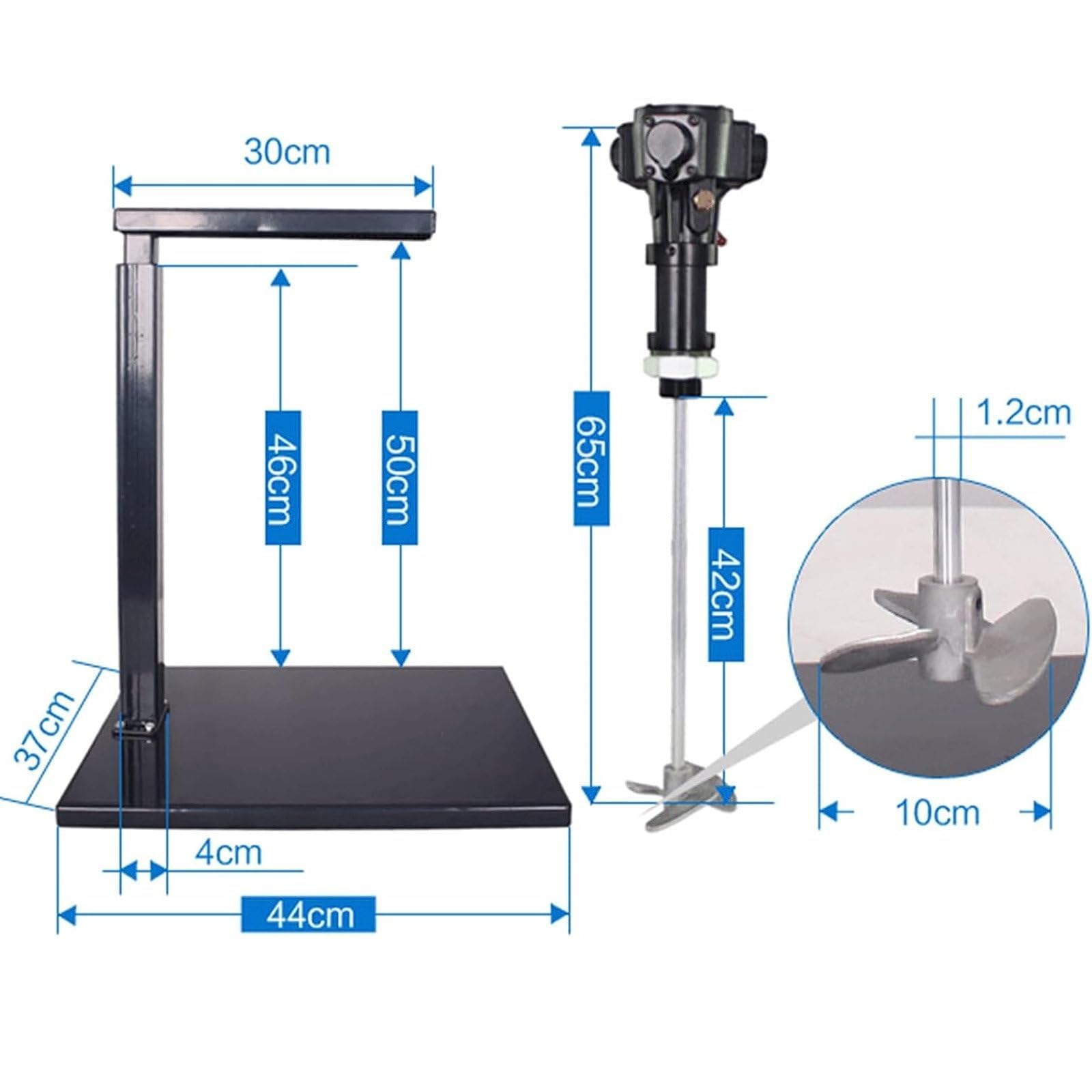 Mezclador de pintura neumático portátil, agitador automático de acero inoxidable, agitador de revestimiento de elevación para pintura, pegamento, mezcla de líquidos industriales
