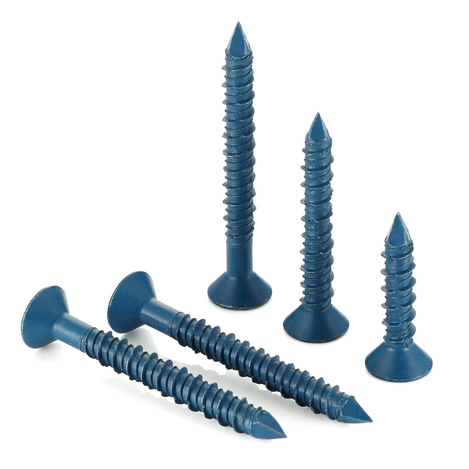 DAYALO Viti per calcestruzzo M6,5 x 45 mm, 30 pezzi, a testa svasata a croce, zincate blu, ancoraggio per calcestruzzo e viti da muro, senza tasselli, con trapano e punta, per calcestruzzo, mattoni