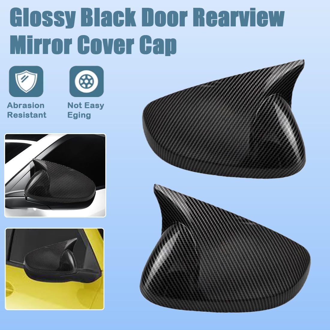 XITER Rear View Side Mirror Cover Side Mirror Cap for Chevrolet Chevy Trax 2024 2025 2026,Carbon Fiber