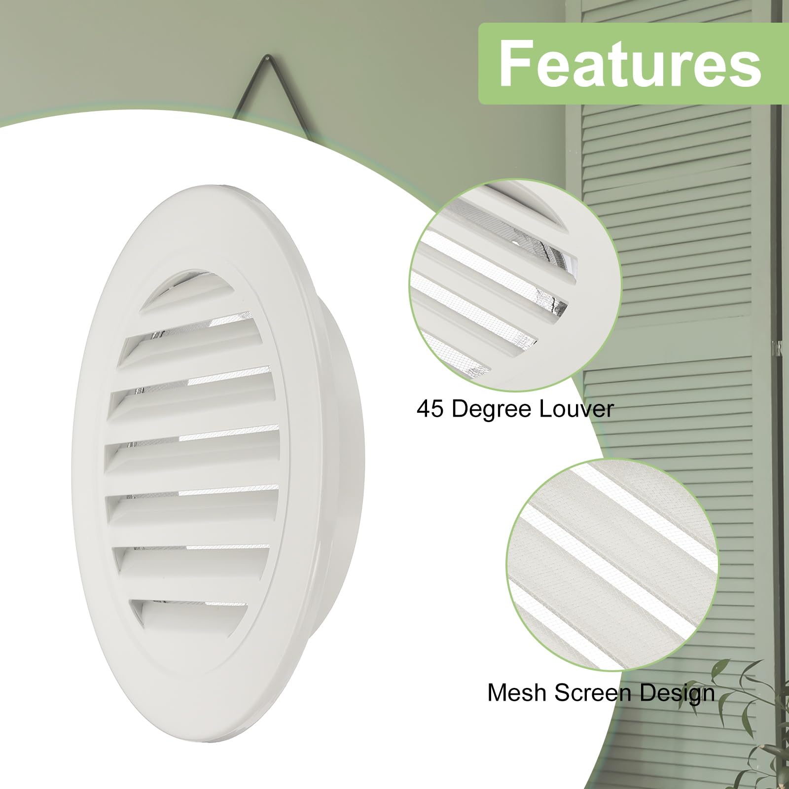 PATIKIL 7 Inch Round Soffit Vent - Image 3