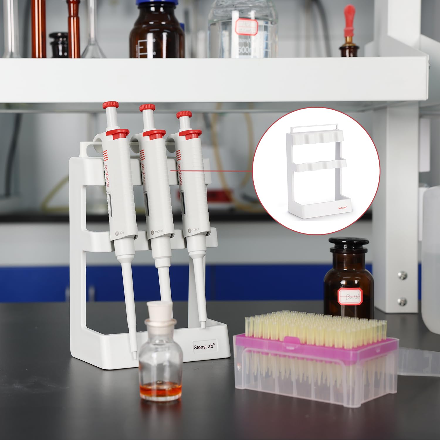 stonylab Support de Pipette, Support de Pipette Universel de Laboratoire pour Modèles de Pipettes Généraux
