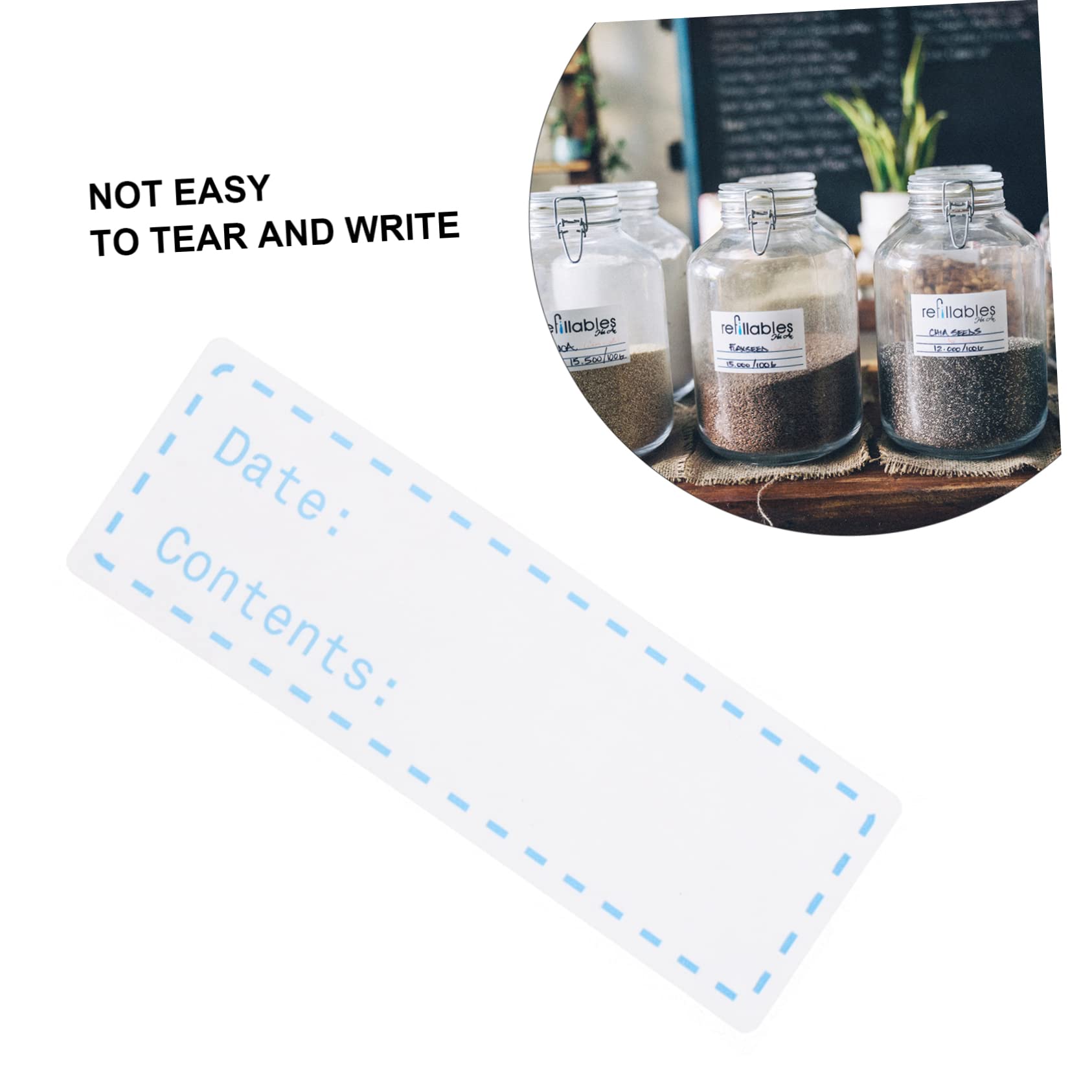 NUOBESTY Lot De 3 Étiquettes Autocollantes pour Réfrigérateur Faciles À Décoller pour Conserver Les Aliments pour Canettes Bocaux Bouteilles Cuisine Autocollants Amovibles 2 Rouleaux X 3