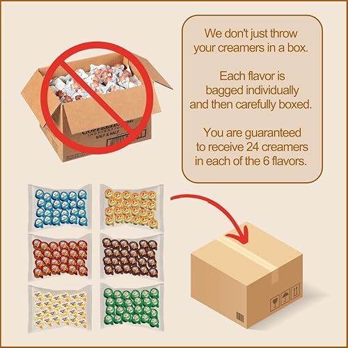 Miniatura 5 de International Delight - Crema líquida individual  Surtido de 6 sabores (paquete de 144) * Embalaje personalizado resistente a fugas (crema