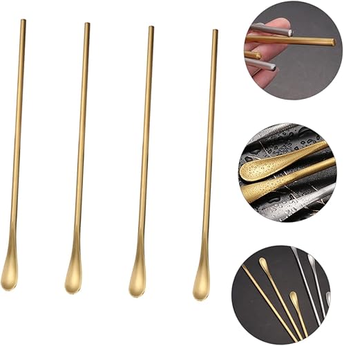 Miniatura 9 de Cuchara de hielo de acero inoxidable Cucharas para mezclar café, cuchara mezcladora de miel, cuchara de acero inoxidable, cuchara para revolver