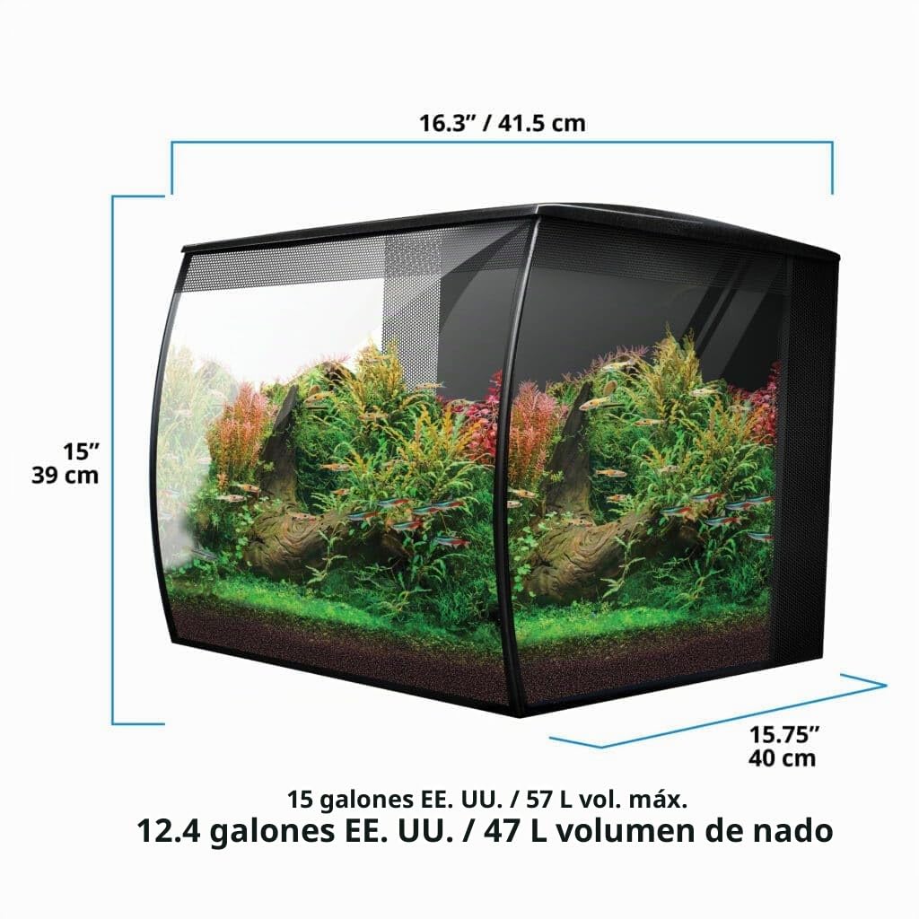 Acuario Kit Fluval Flex 2.0, Negro 34 l