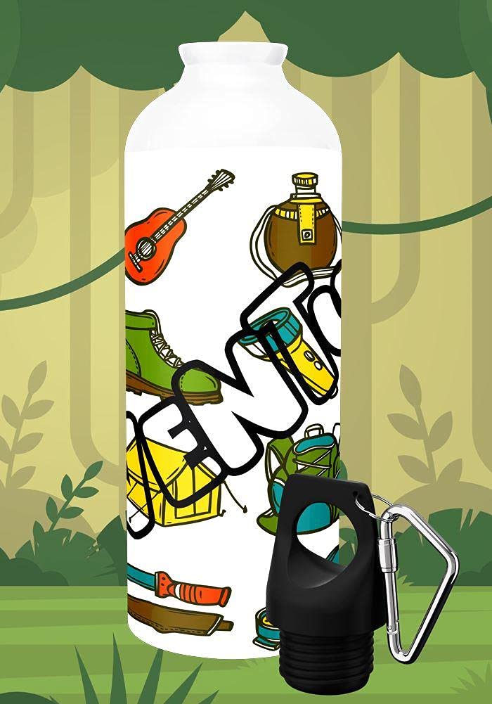 Adventure Theme Metal Bottle|Flask for outdoor theme|Gym Bottle, Hiking,Camping,Trekking|Customize with Name-image-4