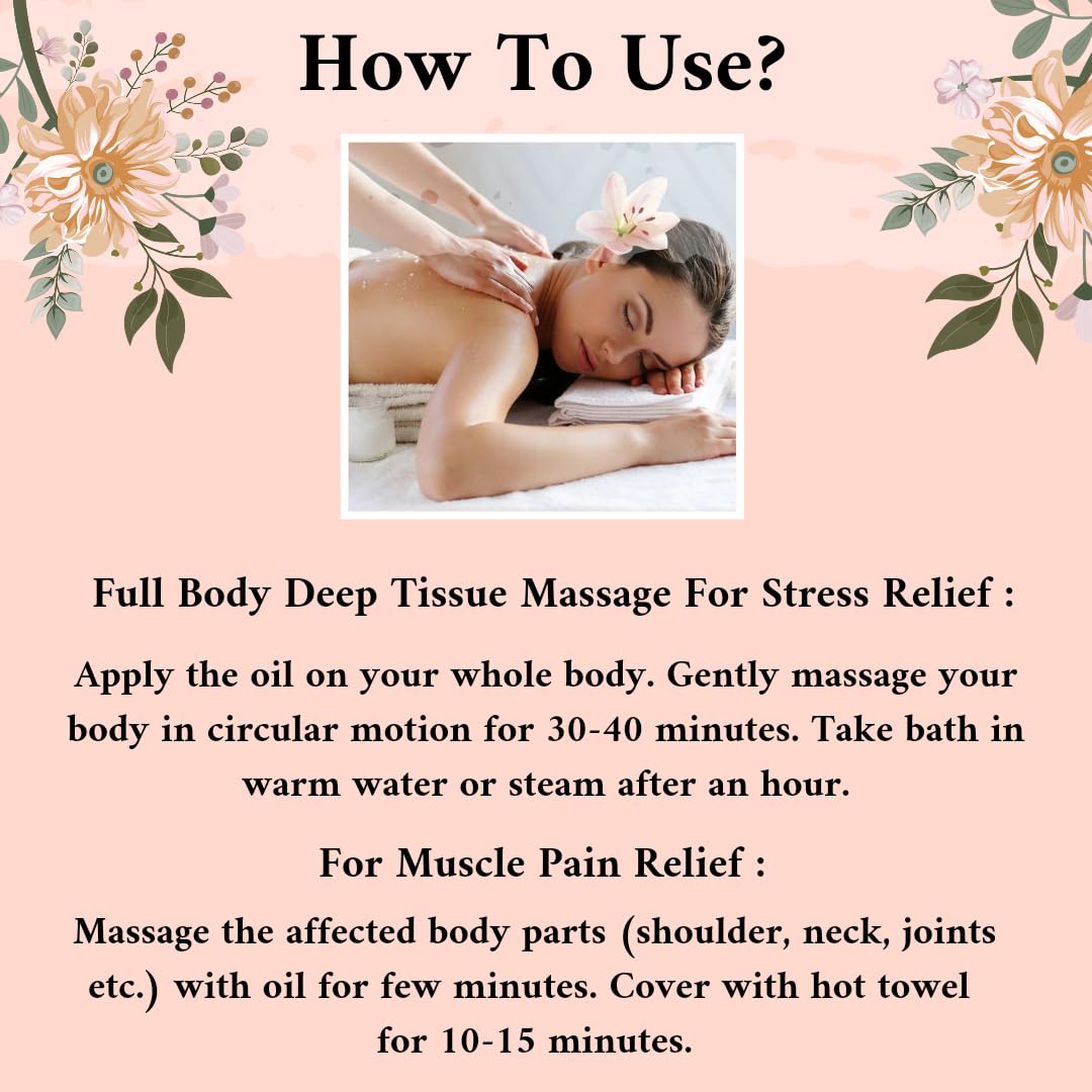 Nesa Relaxation Massage Oil - Natural Blend of Chamomile, Lavender, and Clove Oils for Stress Relief & Muscle Relaxation - 100 ml | Soothing Body Massage Oil 2
