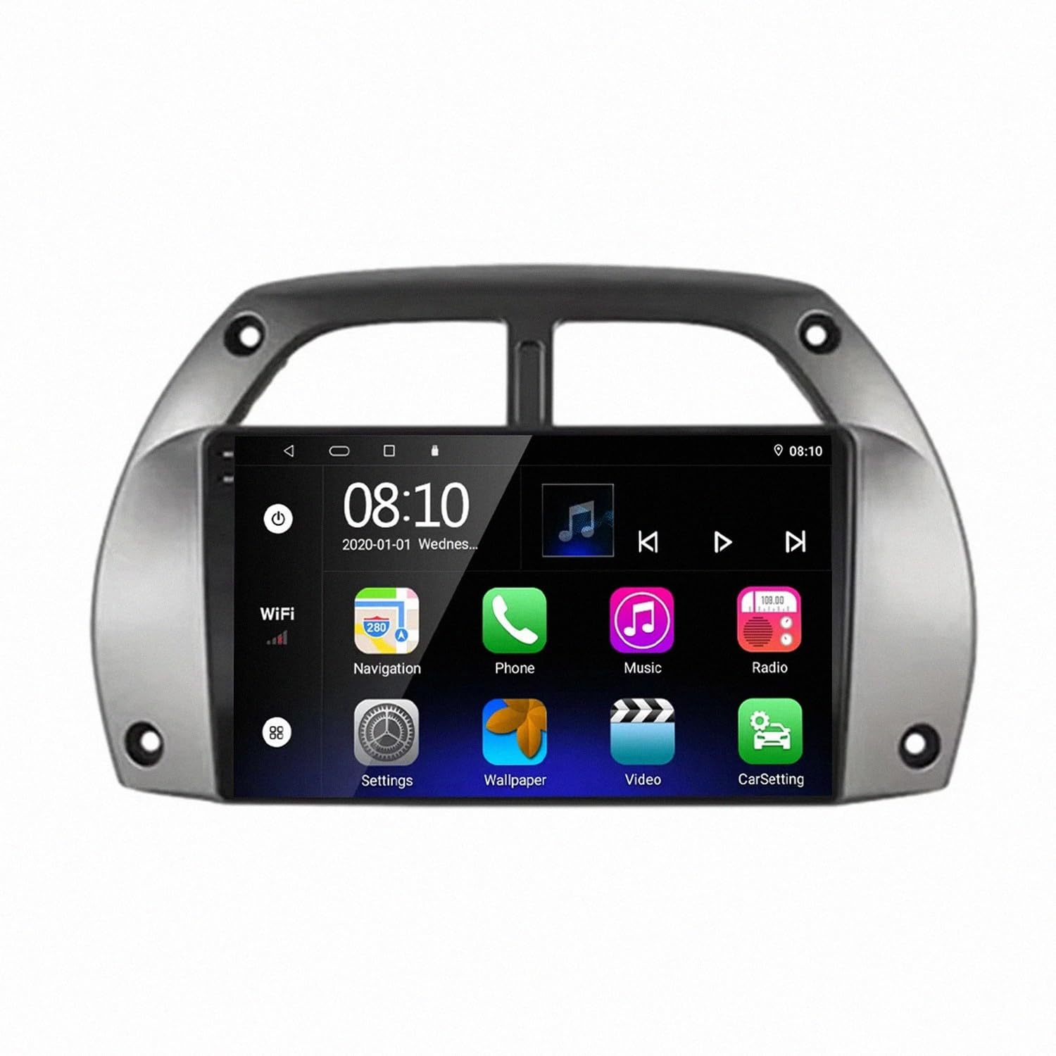 Car Stereo Carplay Radio de Coche para Toyota RAV4 Rav 4 2001-2006 Soporta Bluetooth, Control Volante, USB, WiFi, 4G, Mirror-Link, GPS Navegador/Radio FM, 4 Nuclear 2G+32G