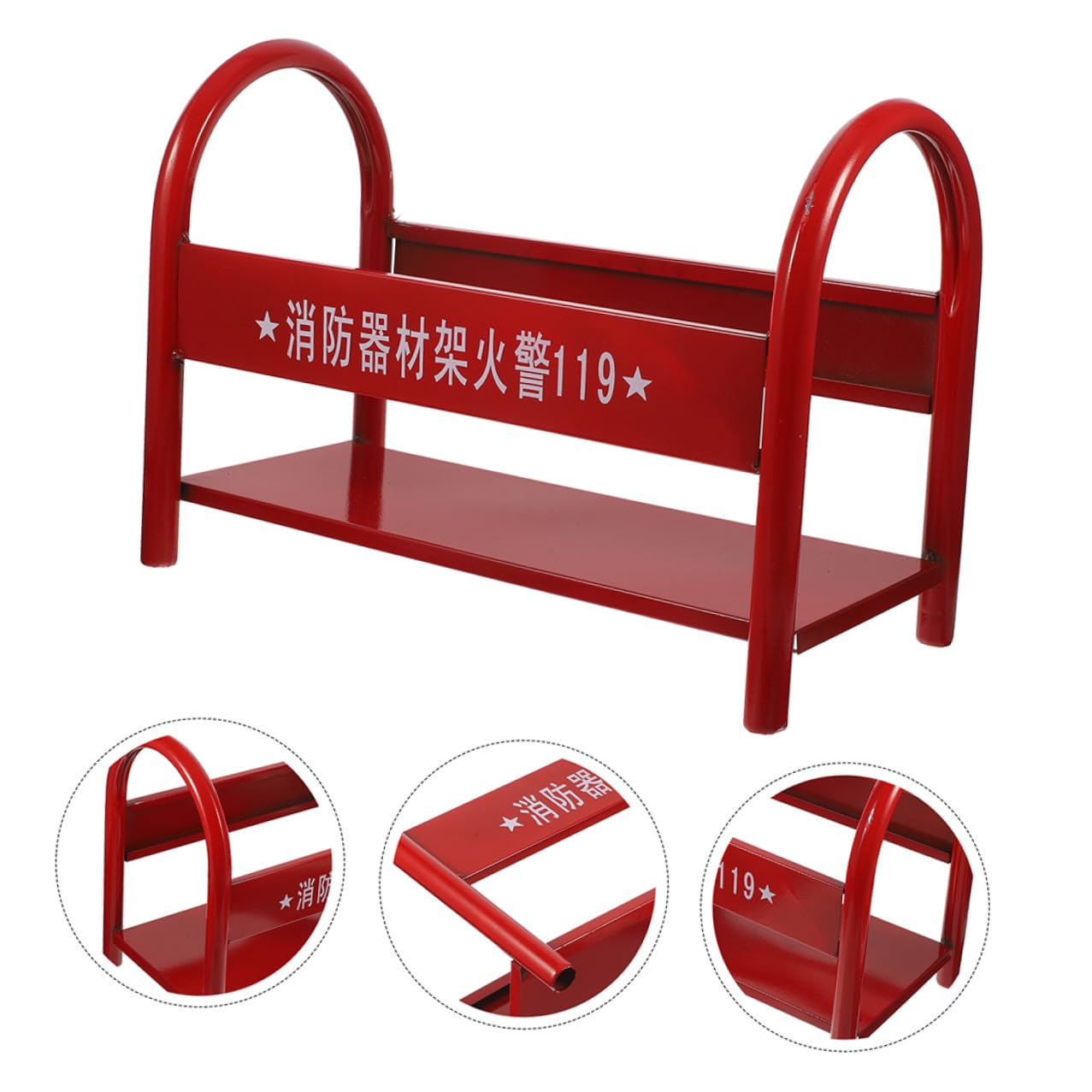 Soporte de Hierro para Extintor de Polvo Rojo de 4 Kg Base Reforzada para 2 Extintores de 2-4 Kg Soporte de Suelo Estable para Almacenamiento Organizado y Seguridad contra