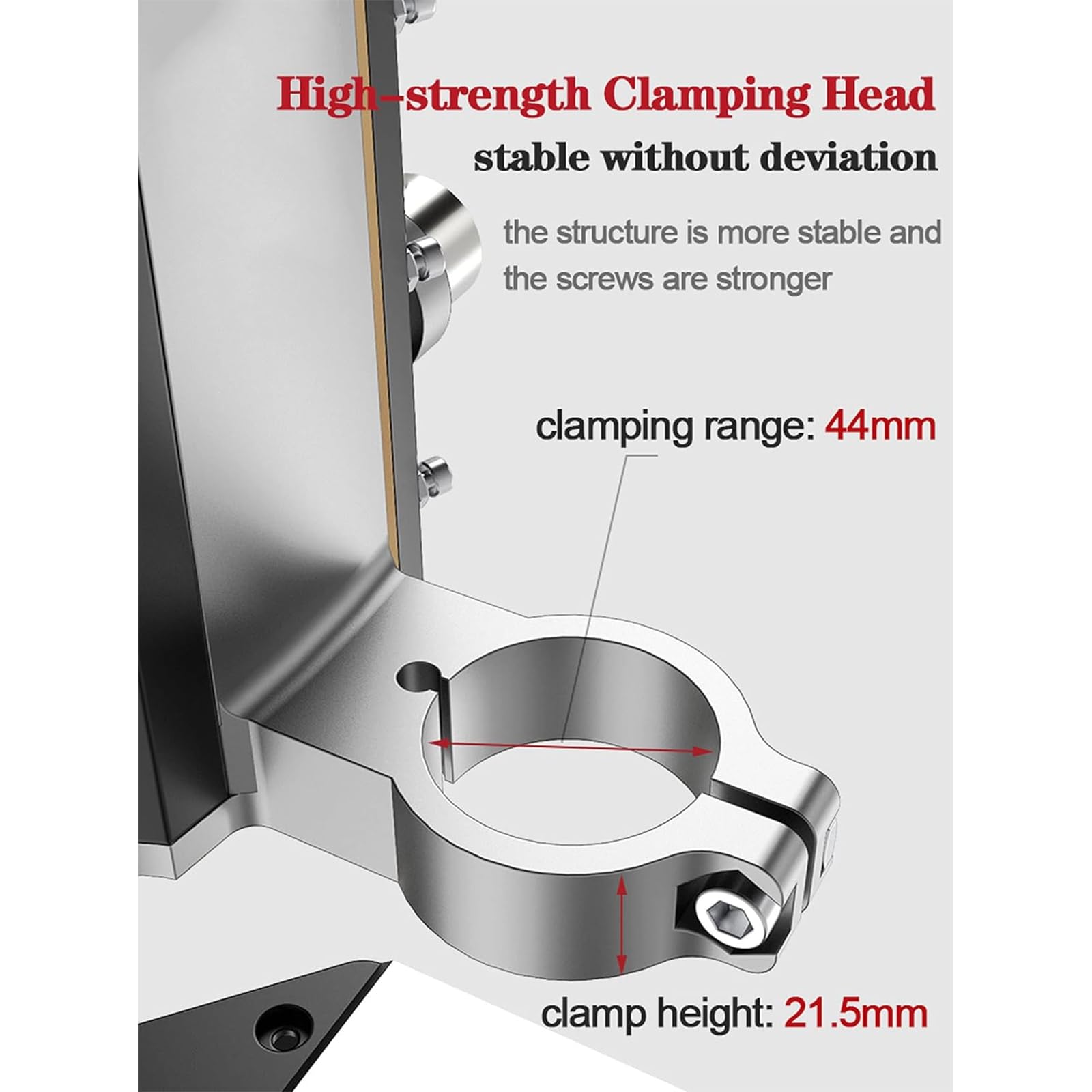 Supporto per Trapano Colonna, Supporto Trapano Colonna Carichi Pesanti con Pinze Becchi Piatti, Regolazione Altezza: 0~24,5 Cm/ganascia Massima 44 Mm/Corsa Lavoro: 60 Mm/Dimensioni Base25*19cm