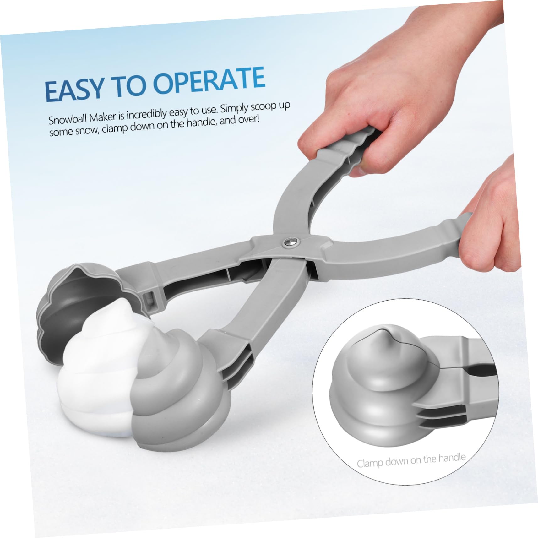 Yardwe 2pcs Maker Clips Shaper for Outdoor Fun Snowman Building and Winter Sports Activities Random Colors