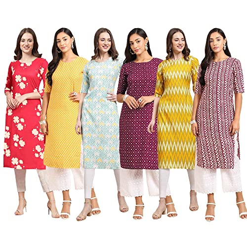 Image of Pinkmint Women's Crepe Digital Print Straight Kurta