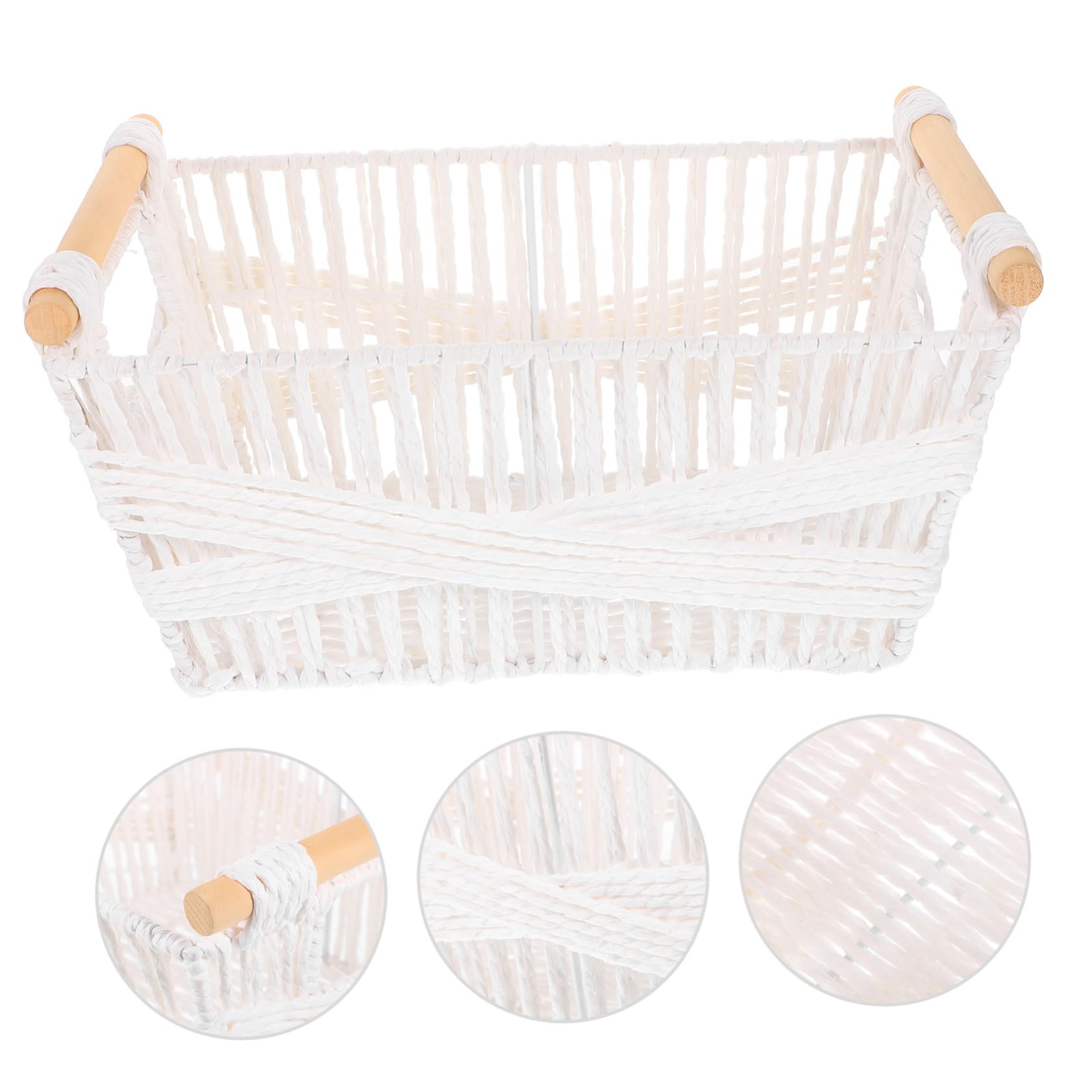 Gewebter Aufbewahrungskorb Aus Papierseil Multifunktionaler Organizer Für Tisch Und Zuhause Vielseitiger Kleinigkeitenkorb Im Boho Stil
