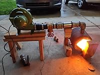 Vista 5 de 110V 250W US Style Electric Blacksmith Forge Blower Blacksmithing Coal Forge Fan air Blower Tools with 125CFM