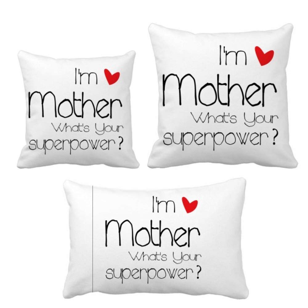 Coussin I'm a Mother What Your Superpower complet pour décoration de canapé