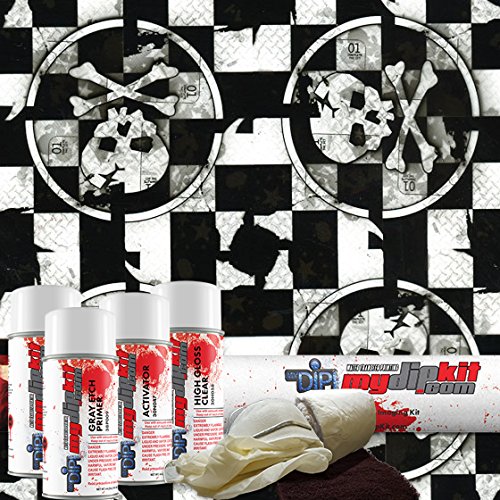 Hydrographics Film Kit - MDipKit - Water Transfer Printing – RC-1011 - Grunge Skulls ONE (Entry Level)