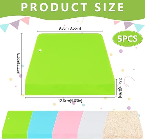 Miniatura 2 de 5 raspadores de masa, raspador de pan trapezoidal de plástico de grado alimenticio, reutilizable, accesorios de cocina, herramientas de cocina, 5