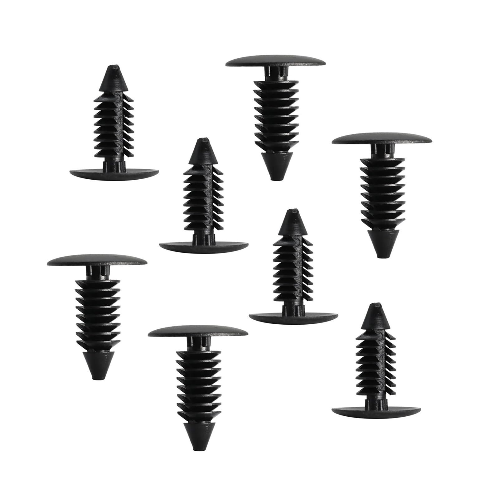 KXFVYNE 10Pcs Auto Fastener 8mm Hole Nylon Clips Fenders Bumper Shield Retainer Plastic Rivet