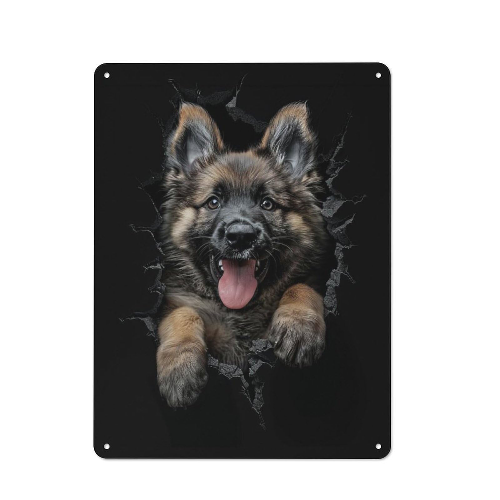 Junmoney Norwegian Elkhound Vintage Tin Sign 40X30cm With For Man Cave Or Games Room, Suited To Wall Displays In Games Rooms And Man Caves