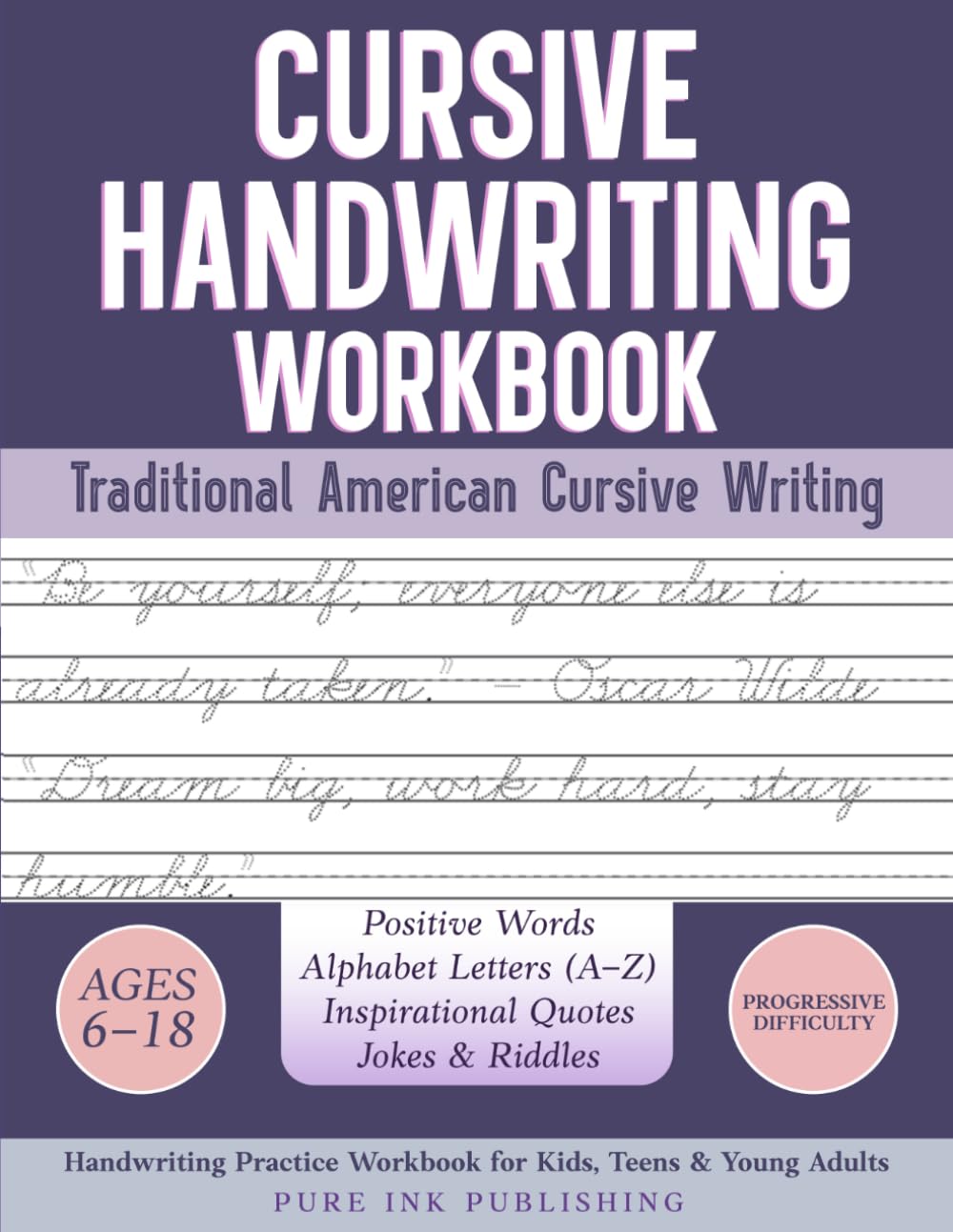 Snapklik.com : Cursive Handwriting Workbook: 100+ Positive Words ...